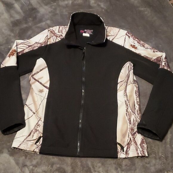Women's Hunting Jacket WFS Burley Girl Size S Pink Black Camo Waterproof - Picture 1 of 5
